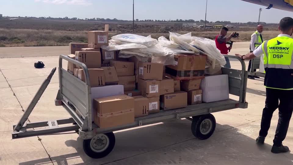 Medical Aid Arrives To Libya's Al Abraq Airport After Flooding