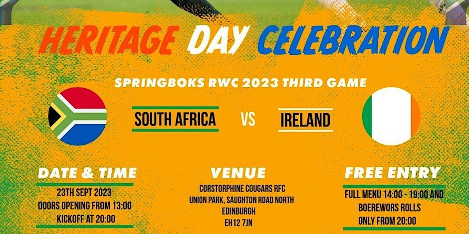 Springboks v Ireland & South African Heritage Day Celebration
