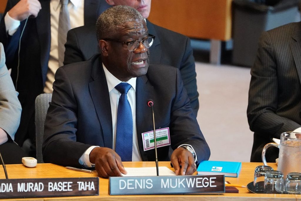 Denis Mukwege Speaks At The United Nations Security Council During A Meeting About Sexual Violence In Conflict In New York
