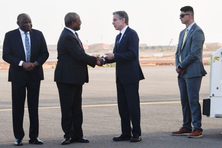 U.s Secretary Of State Antony Blinken At The Diori Hamani International Airport In Niamey