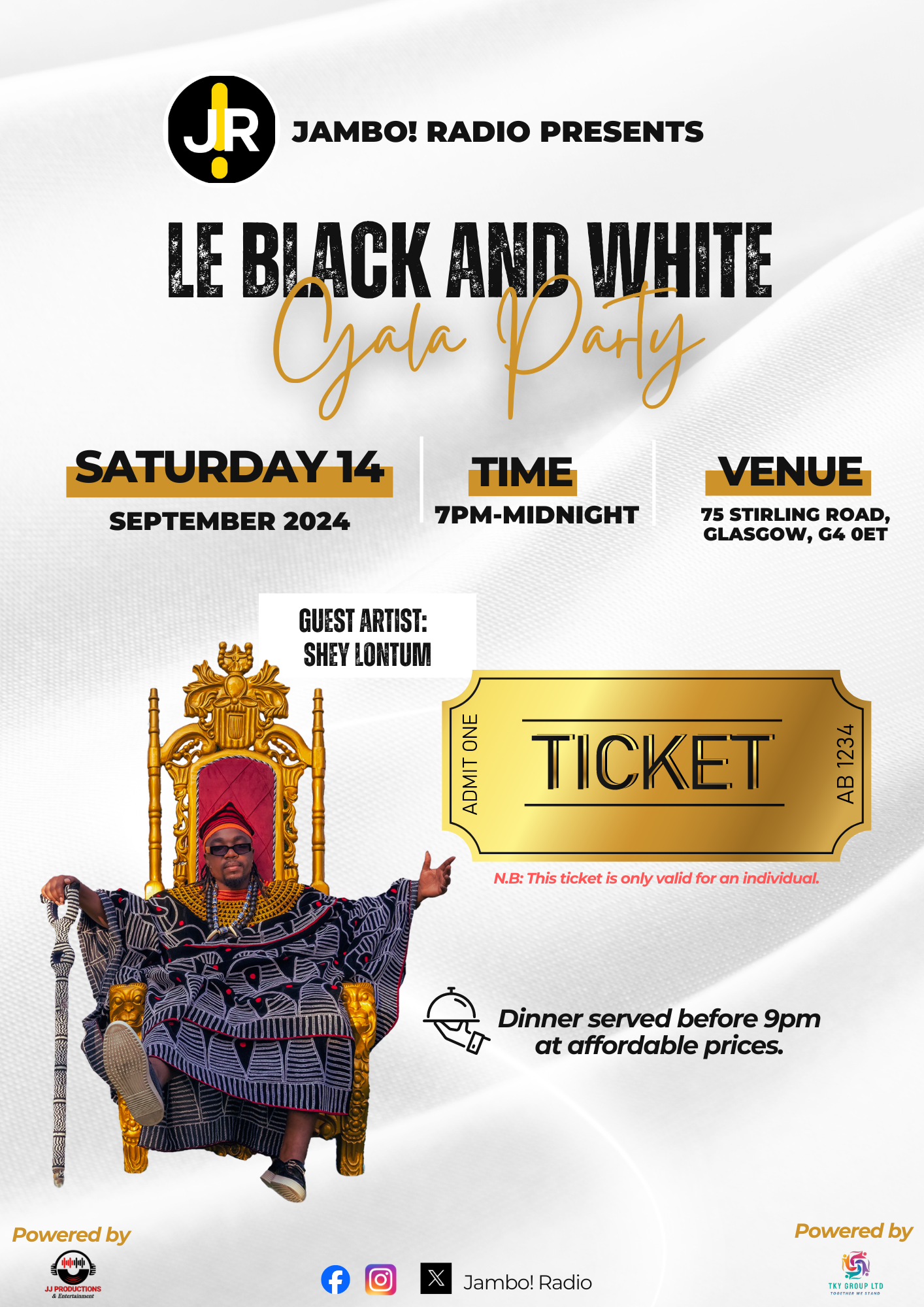 Le Black & White Gala Party Entry Ticket.